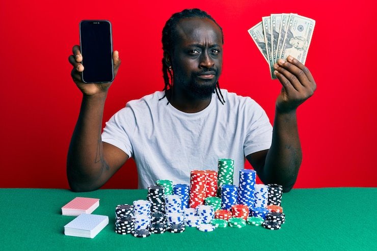 pokerboya slot mobile app showing slot game interface with spin button and bet controls